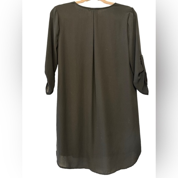 Lush Split Neck 3/4 Sleeve Dress Size XS - Picture 4 of 8